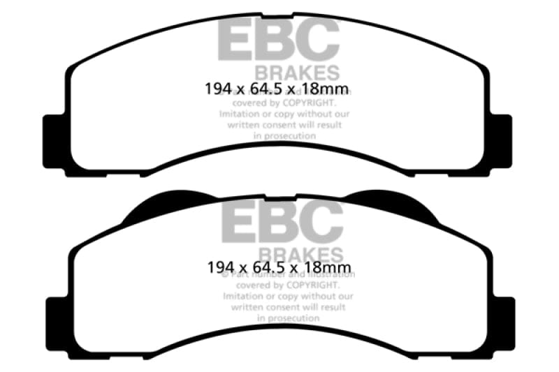 EBC EBC 15+ Ford Expedition 3.5 Twin Turbo 2WD Greenstuff Front Brake Pads EBCDP61855