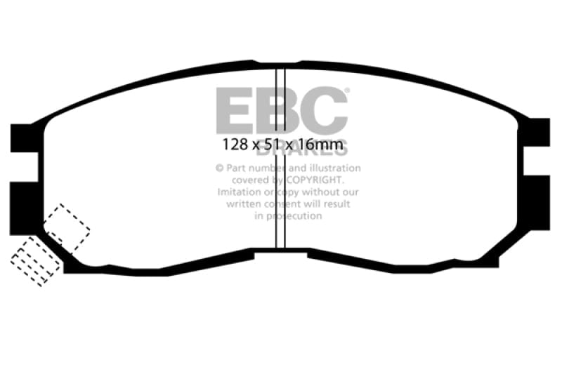 EBC EBC 95-99 Chrysler Sebring Coupe 2.0 Yellowstuff Front Brake Pads EBCDP4830R