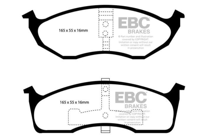 EBC EBC 99-04 Chrysler 300M 3.5 Yellowstuff Front Brake Pads EBCDP41623R