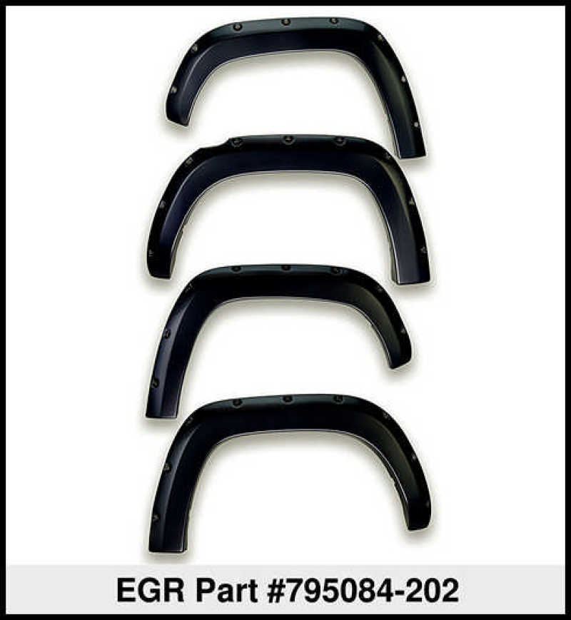 EGR EGR 16+ Toyota Tacoma w/Mudflap Bolt-On Look Color Match Fender Flares - Set - Black EGR795084-202