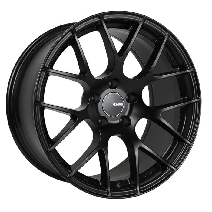 Enkei Enkei Raijin 18x8 35mm Offset 5x112 Bolt Pattern 72.6 Bore Diamter Matte Black Wheel ENK467-880-4435BK