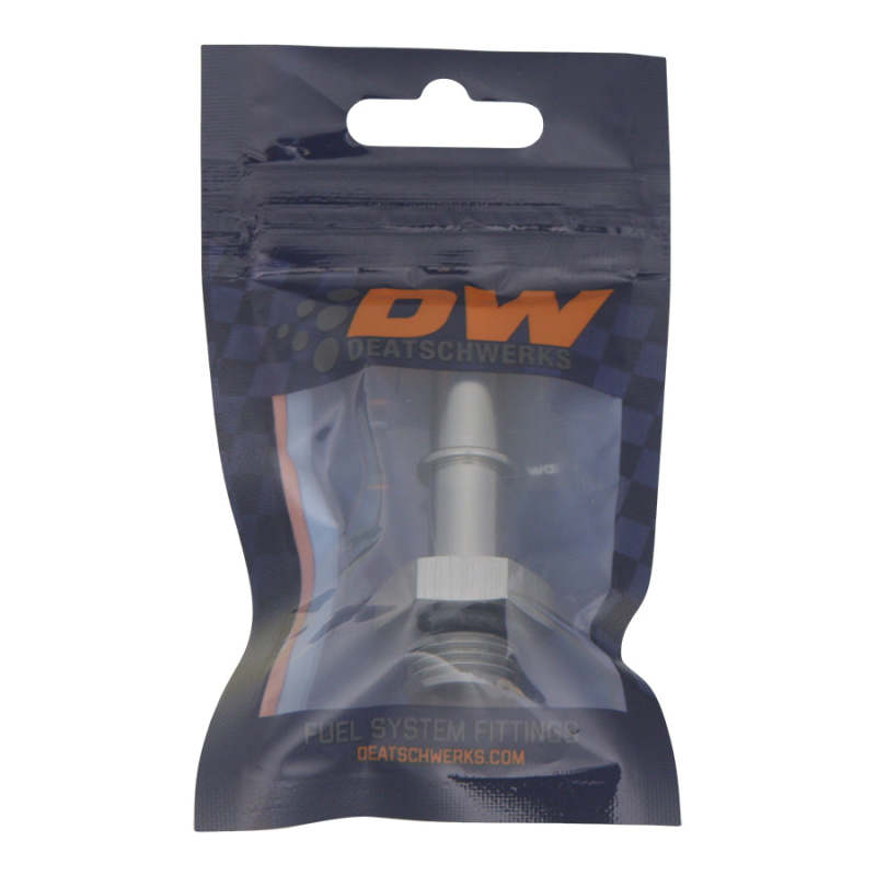 DeatschWerks 6AN ORB Male to 3/8in Male EFI Quick Connect Adapter - Anodized DW Titanium