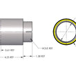 Load image into Gallery viewer, Dinan Double-Walled 4in Clamp-On Exhaust Tip - Polished - 4in Outlet / 3in Inlet
