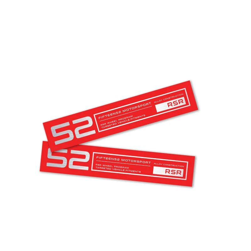 fifteen52 Holeshot RSR Wheel Lip Decal Set of Four - Red - Side View