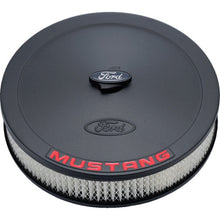 Load image into Gallery viewer, Ford Racing Ford Racing Air Cleaner Kit - Black Crinkle Finish w/ Red Mustang Emblem FRP302-362