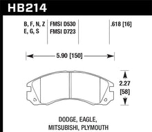 Load image into Gallery viewer, Hawk Performance Hawk 1991-1993 Dodge Stealth (2WD) HPS 5.0 Front Brake Pads HAWKHB214B.618