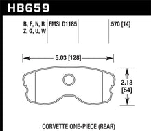 Load image into Gallery viewer, Hawk Performance Hawk 2008 Chevrolet Corvette 7.0L 427 Limited Edition Z06 (Incl.Shims Pins) Rear ER-1 Brake Pads HAWKHB659D.570