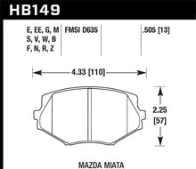 Load image into Gallery viewer, Hawk Performance Hawk 94-97 Mazda Miata / 99-03 Miata DTC-30 Race Front Brake Pads HAWKHB149W.505