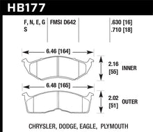 Load image into Gallery viewer, Hawk Performance Hawk 95-99 Dodge Neon / 96-99 Plymouth Neon DTC-60 Front Brake Pads HAWKHB177G.630