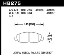 Load image into Gallery viewer, Hawk Performance Hawk 97-99 Acura CL / 93-02 Honda Accord Coupe DX/EX/LX/96-10 Civic Coupe EX DTC-60 Race Brake Pads HAWKHB275G.620