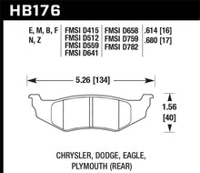 Load image into Gallery viewer, Hawk Performance Hawk SRT4 HPS Street Rear Brake Pads HAWKHB176F.614