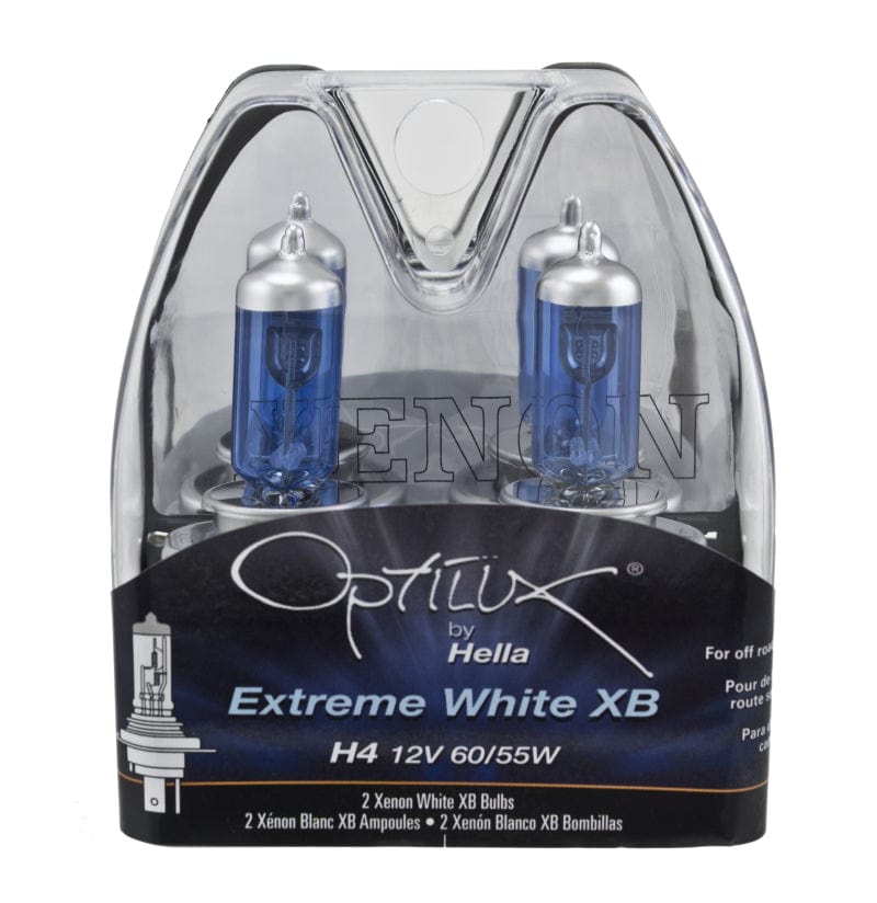 Hella Hella Optilux 12V 60/55W H4/9003 P43t Extreme White XB Bulb (Pair) HELLAH71071352