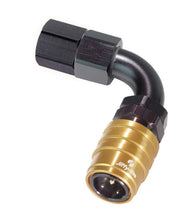 Load image into Gallery viewer, jiffytite 6AN 90Deg FM Elbow Valved Quick Connect BLK