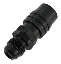 Load image into Gallery viewer, jiffytite 6AN Straight Push Lock Valved Quick Connect BLK