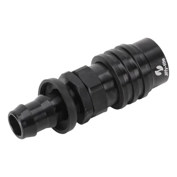 jiffytite #8 AN Push Lock Hose End Valved (Black) 31508PJ