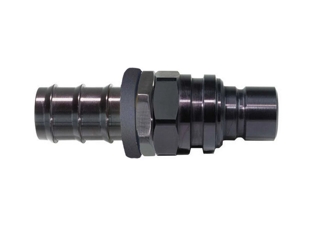 jiffytite Q/R #10 Male Push Lock Plug Valved Black 52510P