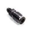 Load image into Gallery viewer, jiffytite Q/R #4 Male Str to #4 Socket Valved Black 21404J