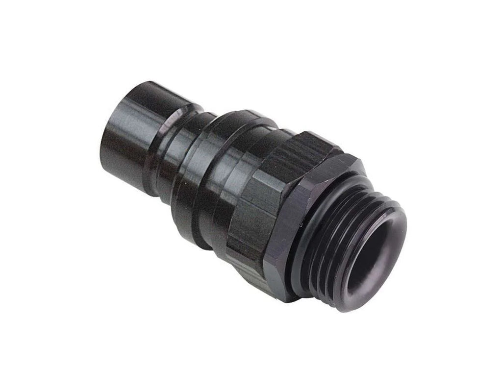 jiffytite Q/R #6 Male O-Ring Boss Plug Valved Black 22106