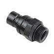 Load image into Gallery viewer, jiffytite Q/R #8 Male O-Ring Boss Plug Valved Black 32108