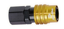 Load image into Gallery viewer, jiffytite Q/R Female 1/2 NPT #8 Socket Valved Gold/Black 51708