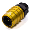 Load image into Gallery viewer, jiffytite Q/R Male #8 ORB to #8 Socket Valved Gold/Black 51108