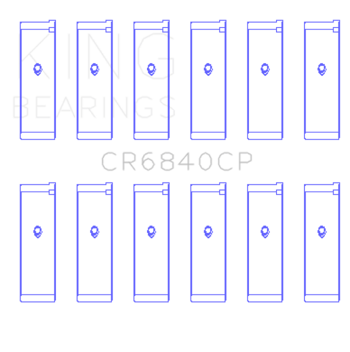 King Engine Bearings King 05-12 Nissan VQ40DE V6 4L (Size 0.25) Rod Bearing Set KINGCR6840CP0.25