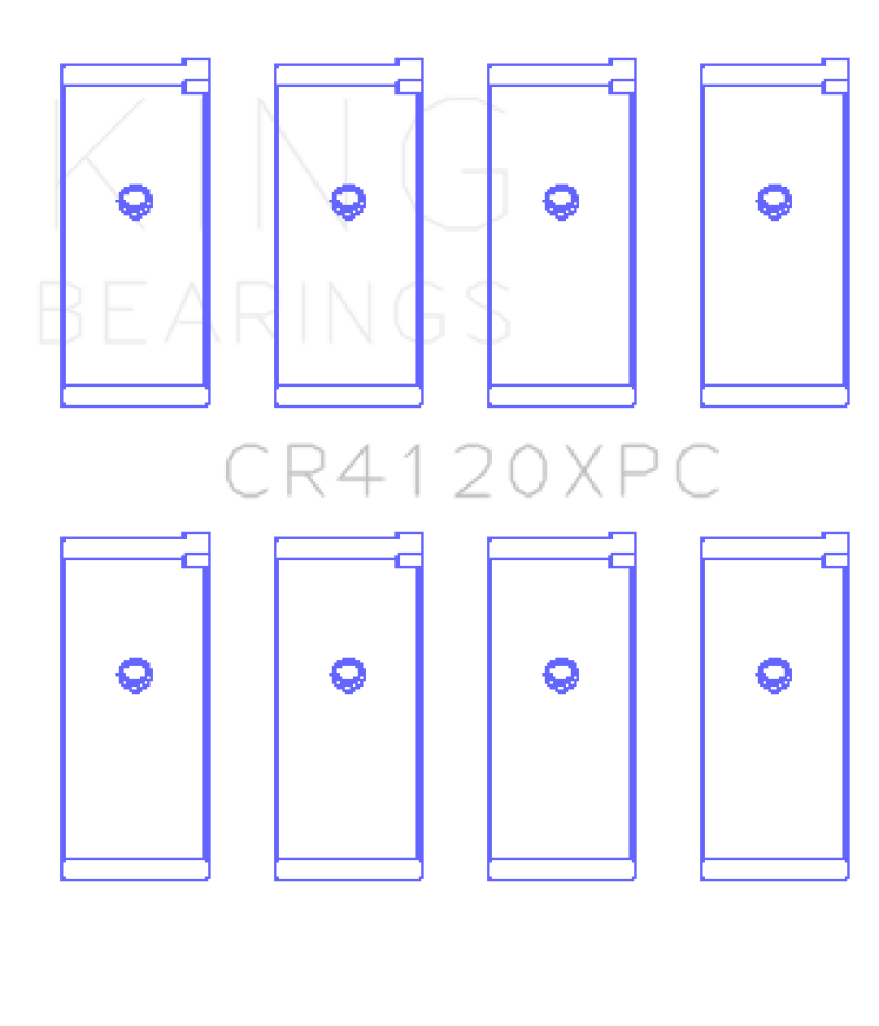 King Engine Bearings King 1992+ Mitsubishi 4G63/4G64 EVO I-IV (Size 0.5) Connecting Rod Bearing Set KINGCR4120XPC0.5