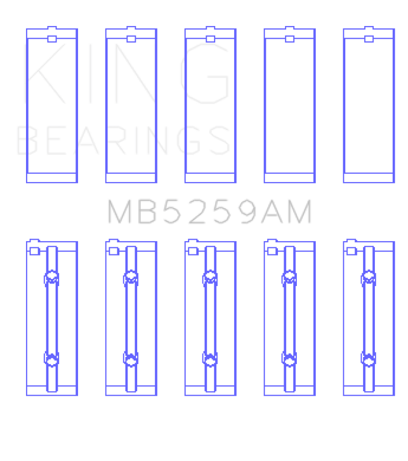 King Engine Bearings King Acura B18A1/B1/C1/C5 K20A / K24A (Size STD) Main Bearing Set KINGMB5259AM