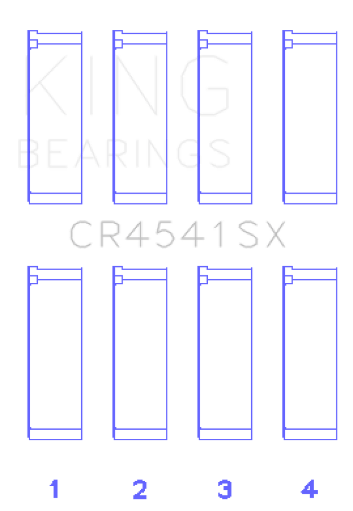 King Engine Bearings King Bearings Connecting Rod Bearing Set - for Honda F23A/F23Z/K20A3 KINGCR4541SX