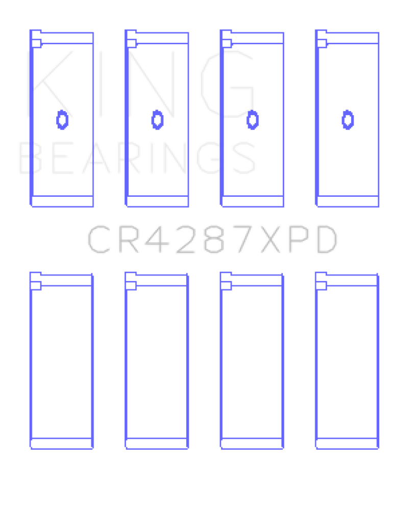King Engine Bearings King Honda B18C1/B18C5 16V (Size Standard - Predoweled for Alum Rods) Performance Rod Bearing Set KINGCR4287XPD