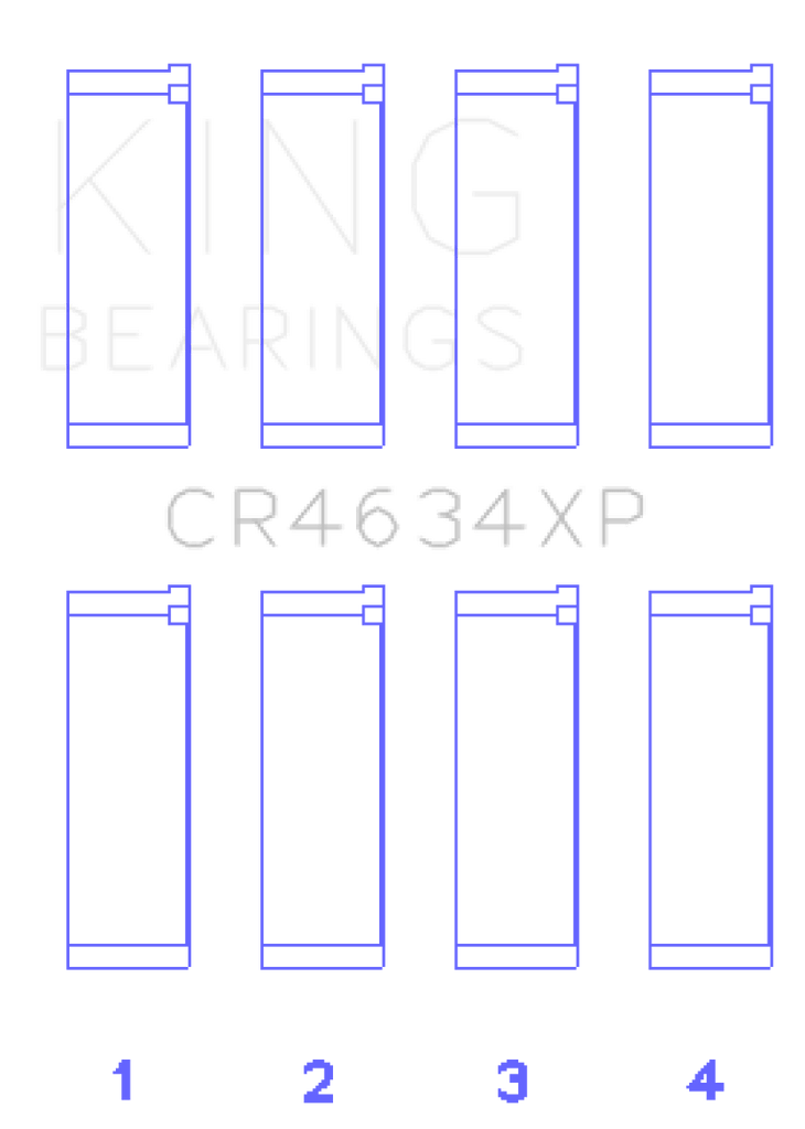 King Engine Bearings King Hyundai G4KF (Size Standard) Connecting Rod Bearing Set (Set of 4) KINGCR4634XP