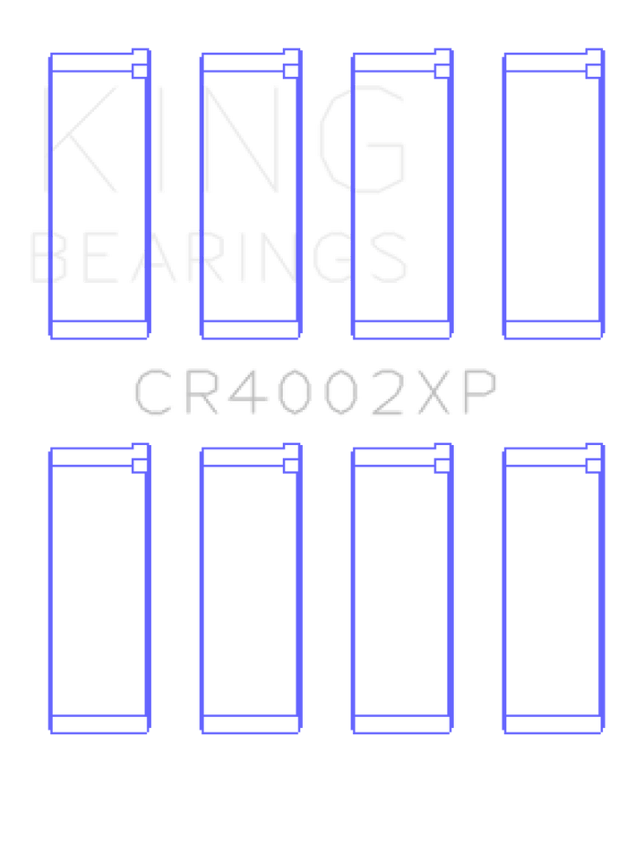 King Engine Bearings King Mazda B6 / B6-T 1.6-1.8L (Size STDX) XP Tri-Metal Performance Connecting Rod Bearing - Set of 4 KINGCR4002XPSTDX