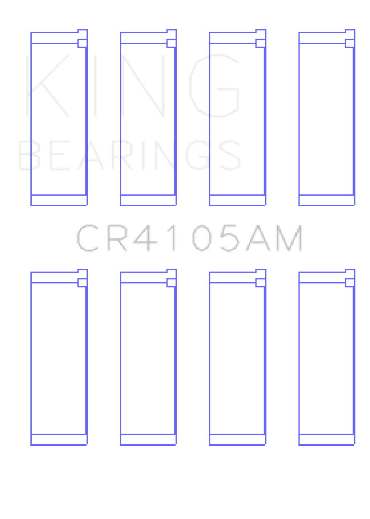 King Engine Bearings King Mazda FS-DE L4/FP L4/FS L4  DOHC 16 Valve (Size +0.25) Rod Bearing Set KINGCR4105AM0.25