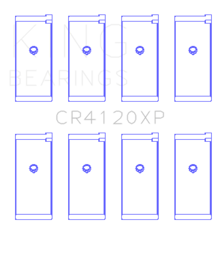 King Engine Bearings King Mitsubishi 4G63/4G64 7 Bolt 2nd Gen DSM and EVO I-IX (Size 0.025mm) Performance Rod Bearing Set KINGCR4120XP.026