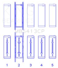 Load image into Gallery viewer, King Engine Bearings King Opel LNF / LSJ / L42/61 / Z22SE Crankshaft Main Bearing Set (Set of 5) KINGMB5413CP