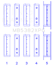 Load image into Gallery viewer, King Engine Bearings King Subaru EJ20/EJ22/EJ25 (For Thrust in #5 Position) .026 Oversized Tri-Metal Perf Main Bearing Se KINGMB5382XPG.026