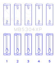 Load image into Gallery viewer, King Mazda B6/B6-T/ZM/B3/B5 (Size +0.5) Main Bearing Set KINGMB5304XP0.5