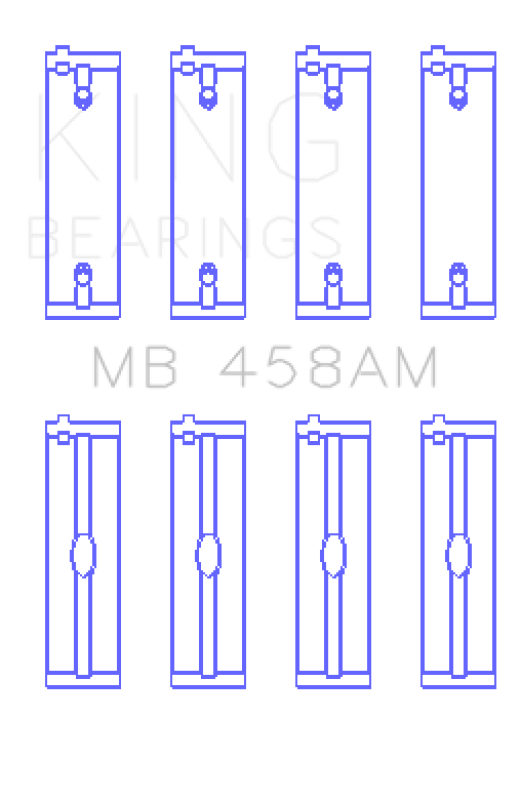 King Mitsubishi 181CI 3.0L 6G72 V6 (Size STD) Main Bearing Set KINGMB458AM