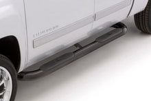 Load image into Gallery viewer, LUND Lund 01-13 Chevy Silverado 1500 Crew Cab (Body Mount) 4in. Oval Curved Steel Nerf Bars - Black LND23487363