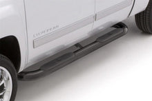 Load image into Gallery viewer, LUND Lund 01-13 Chevy Silverado 1500 Crew Cab (Body Mount) 4in. Oval Curved Steel Nerf Bars - Black LND23487363