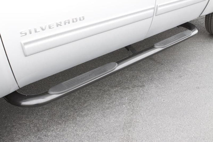 LUND Lund 99-13 Chevy Silverado 1500 Ext. Cab (Body Mount) 4in. Oval Curved SS Nerf Bars - Polished LND23278379