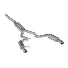 Load image into Gallery viewer, MBRP MBRP 15-18 Ford Mustang EcoBoost 2.3L T409 3in Cat Back Dual Split Rear Exit (Street Version) MBRPS7274409