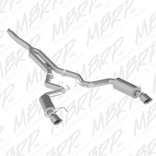 Load image into Gallery viewer, MBRP MBRP 15-18 Ford Mustang EcoBoost 2.3L T409 3in Cat Back Dual Split Rear Exit (Street Version) MBRPS7274409