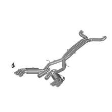 Load image into Gallery viewer, MBRP MBRP 2016+ Chevy Camaro SS 6.2L 3in Dual Cat-Back Quad Tip Exhaust Street Version w/ SS T409 Tips MBRPS7032409