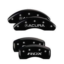 Load image into Gallery viewer, MGP MGP 4 Caliper Covers Engraved Front Acura Rear TLX Black Finish Silver Char 2019 Acura RDX MGP39024SRDXBK