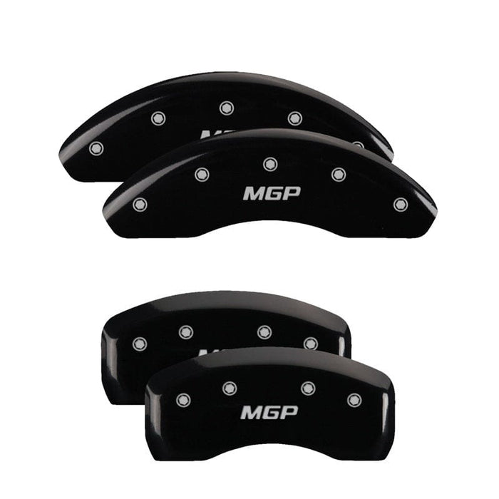 MGP MGP 4 Caliper Covers Engraved Front Buick Engraved Rear Buick Shield Black finish silver ch MGP49006SBSHBK