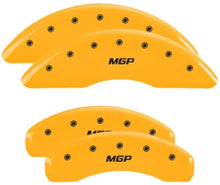 Load image into Gallery viewer, MGP MGP 4 Caliper Covers Engraved Front &amp; Rear 2019+ Ram 1500 Yellow Finish Silver MGP Logo MGP55006SMGPYL