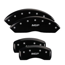 Load image into Gallery viewer, MGP MGP 4 Caliper Covers Engraved Front &amp; Rear MGP Black finish silver ch MGP47005SMGPBK