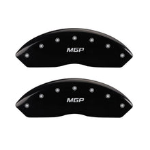 Load image into Gallery viewer, MGP MGP 4 Caliper Covers Engraved Front &amp; Rear MGP Black finish silver ch MGP49003SMGPBK