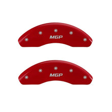 Load image into Gallery viewer, MGP MGP 4 Caliper Covers Engraved Front &amp; Rear MGP Red finish silver ch MGP43002SMGPRD